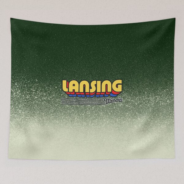 Item preview, Lansing, Illinois | Retro Stripes designed and sold by retroready.