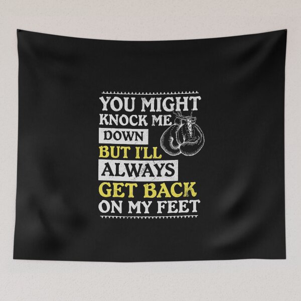 Item preview, Motivating Boxing T-Shirt with Funny Boxer Pun "Knock Down" designed and sold by sprshrts.