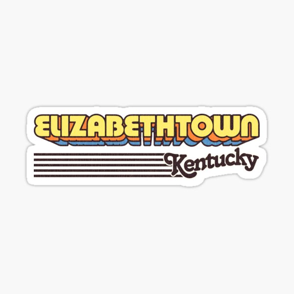 Aperçu de l'œuvre Elizabethtown, Kentucky | Rayures rétro créée et vendue par retroready.