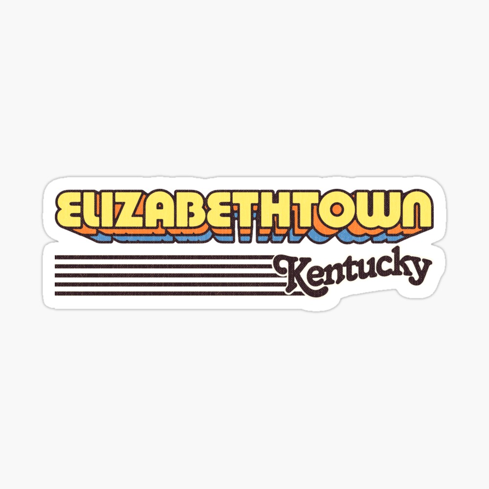 Elizabethtown, Kentucky | Retro Stripes Sticker