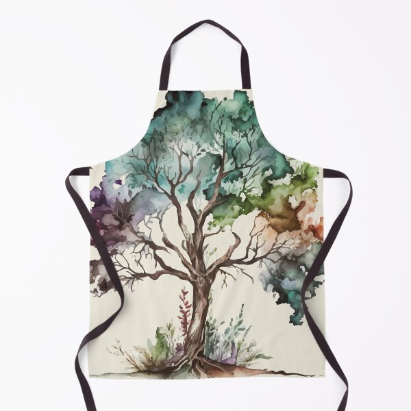 Item preview, A Beautiful Tree of Life Design in Cool Tones - Watercolor Leaves and Trees designed and sold by GVRDesign.