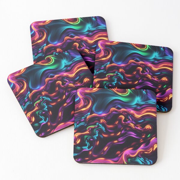 Item preview, Dynamic Neon Swirls: Seamless Fluid Pattern #1 designed and sold by Electric-Easel.