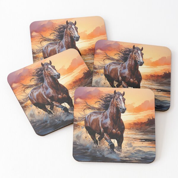 Item preview, Horses Running in the Sunset Watercolor III designed and sold by FinleyDel.