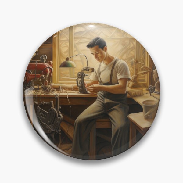 Item preview, Man in His Woodshop Doing Work designed and sold by YoPedro.