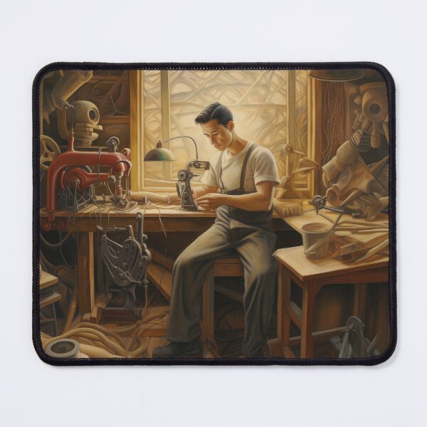 Item preview, Man in His Woodshop Doing Work designed and sold by YoPedro.