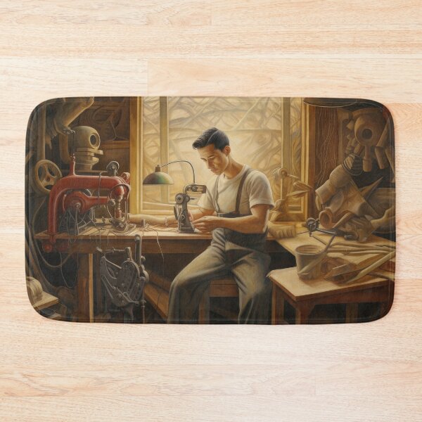 Item preview, Man in His Woodshop Doing Work designed and sold by YoPedro.