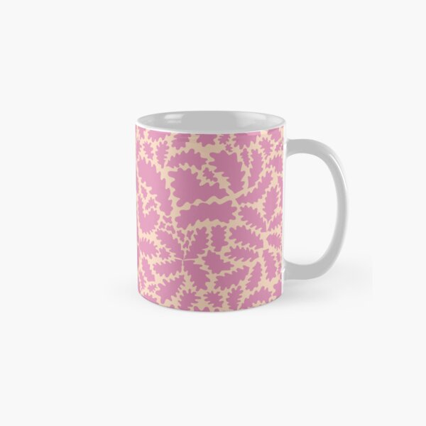 Abstract Leaves Pink Rosy Classic Mug