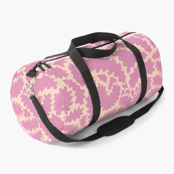 Abstract Leaves Pink Rosy Duffle Bag