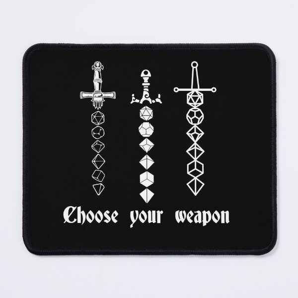 Item preview, Choose Your Weapon - RPG Dice-Weapons. Perfect gift for RPG lover. designed and sold by Zanda-Nerd-Shop.