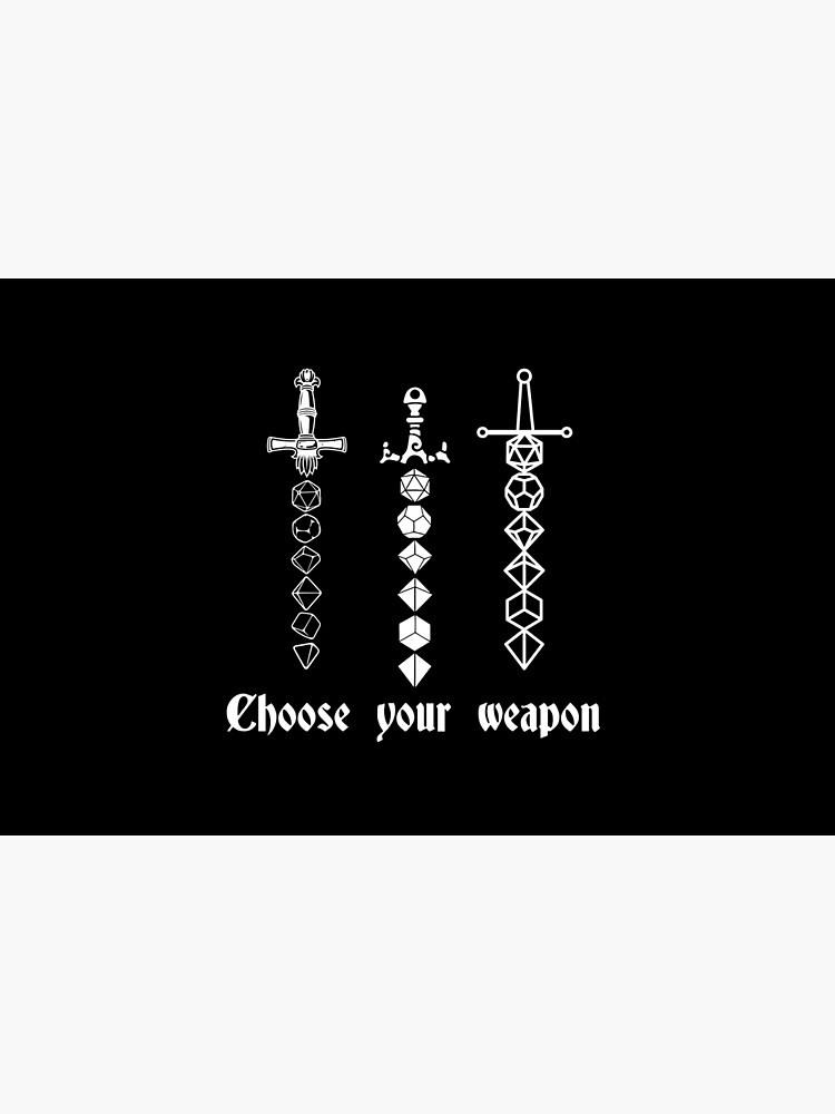 Disover Choose Your Weapon - RPG Dice-Weapons. Perfect gift for RPG lover. | Bath Mat