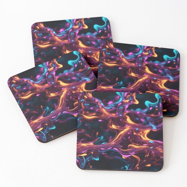 Item preview, Dynamic Neon Swirls: Seamless Fluid Pattern #2 designed and sold by Electric-Easel.