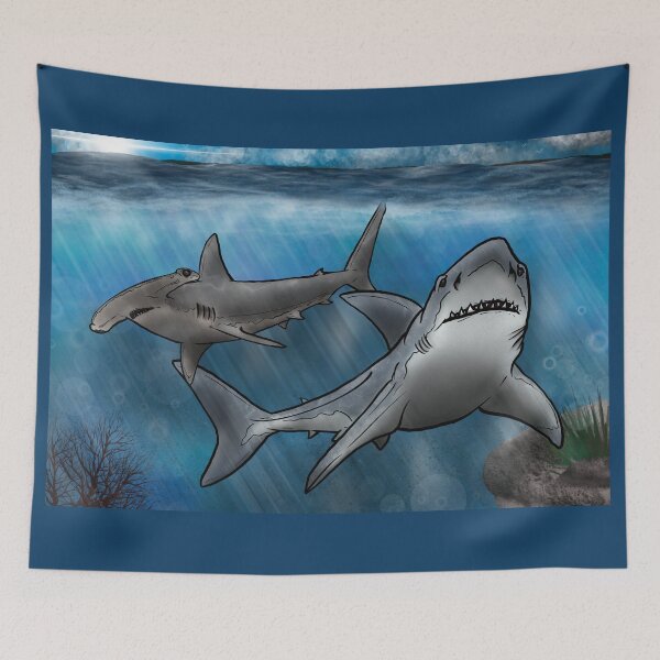 Item preview, Sharks Scene designed and sold by TheDrawist.