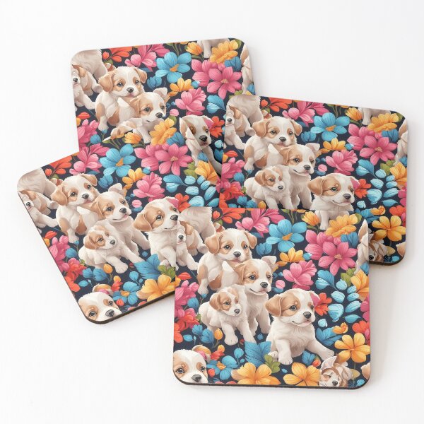 Item preview, Puppies and Flowers designed and sold by Teepographystore.