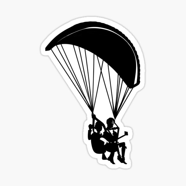 Paragliding tandem wing facing right Sticker