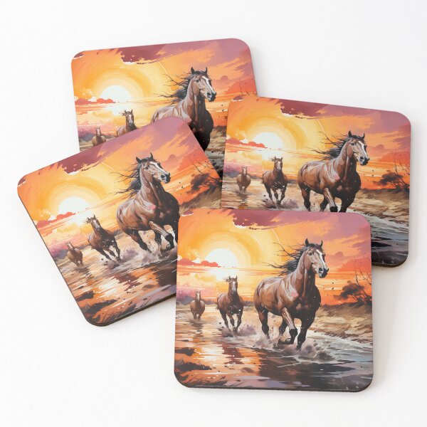 Item preview, Horses Running in the Sunset Watercolor IV designed and sold by FinleyDel.