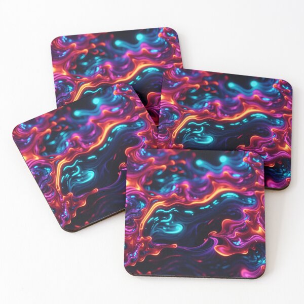 Item preview, Dynamic Neon Swirls: Seamless Fluid Pattern #3 designed and sold by Electric-Easel.