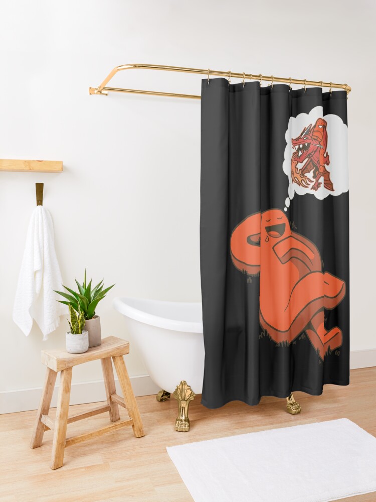Disover Meeple&apos;s Grand Dream - Board Game Meeple Riding a Dragon. Gift for board games lover | Shower Curtain