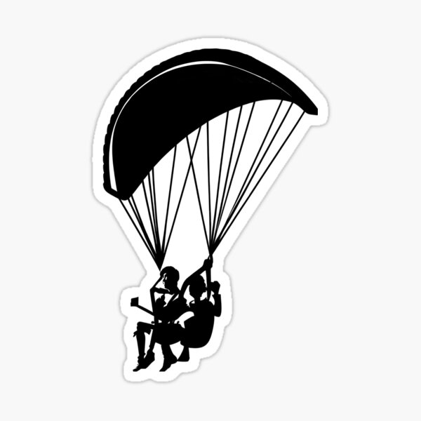 Paragliding tandem wing facing left Sticker