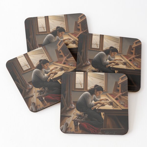 Item preview, Woman at Her Workbench Creating Something Wonderful designed and sold by YoPedro.