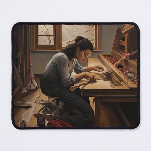 Item preview, Woman at Her Workbench Creating Something Wonderful designed and sold by YoPedro.