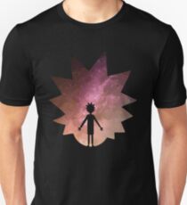 Rick Sanchez Silhouette on Galaxy Unisex T-Shirt