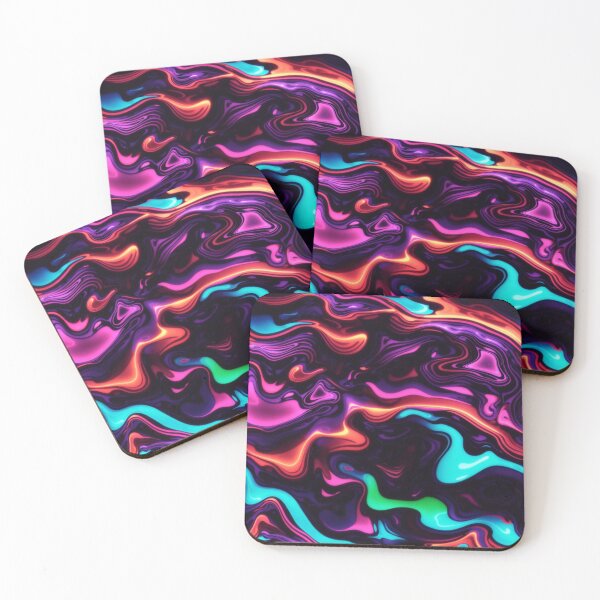 Item preview, Dynamic Neon Swirls: Seamless Fluid Pattern #5 designed and sold by Electric-Easel.