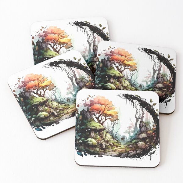 Item preview, Fantasy watercolor forest designed and sold by Estalon.