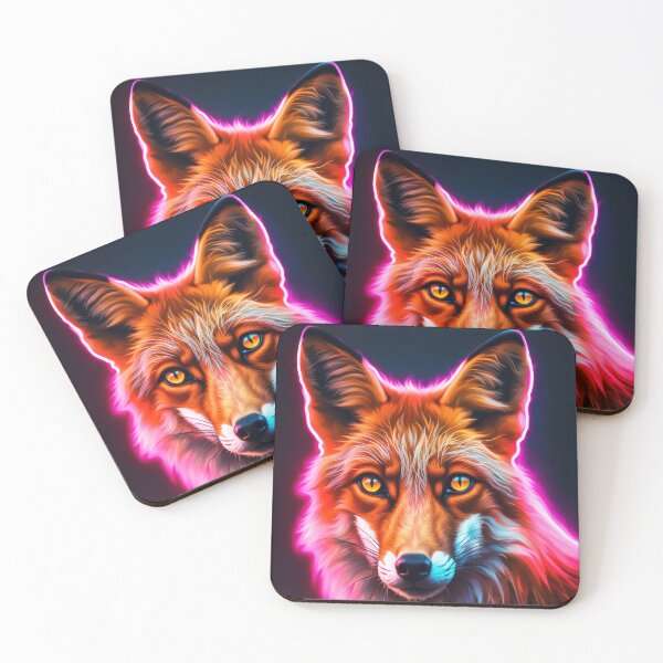 Item preview, Neon Fox - Synthwave neon fox designed and sold by solixsparkle.