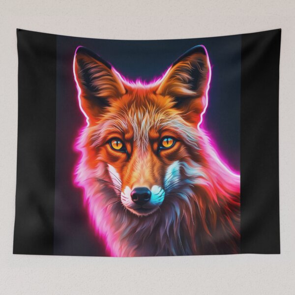 Item preview, Neon Fox - Synthwave neon fox designed and sold by solixsparkle.