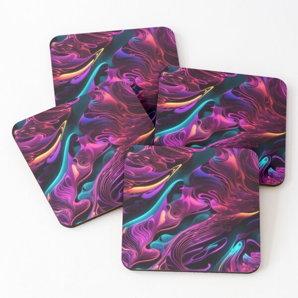Item preview, Dynamic Neon Swirls: Seamless Fluid Pattern #7 designed and sold by Electric-Easel.