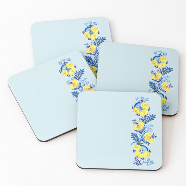 Item preview, Blue and yellow flowers Love Ukraine Petrykivka art Ukrainian independence designed and sold by Sunflower-7.