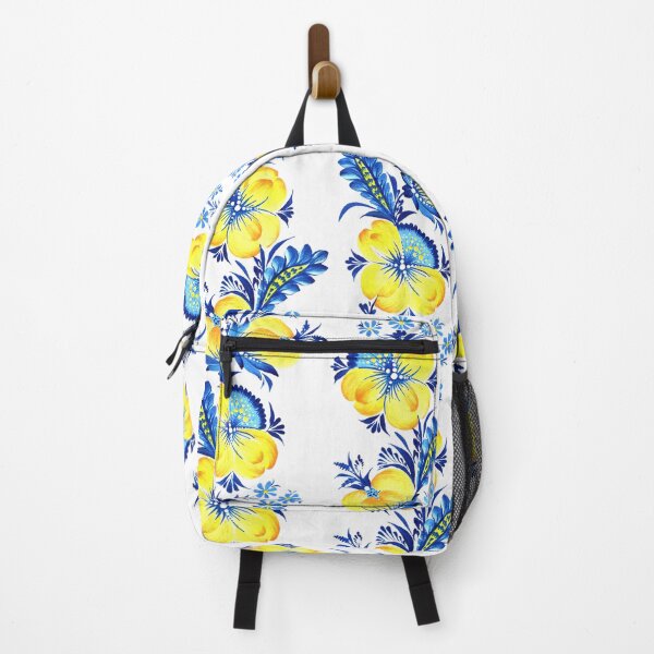 Item preview, Blue and yellow flowers Love Ukraine Petrykivka art Ukrainian independence designed and sold by Sunflower-7.