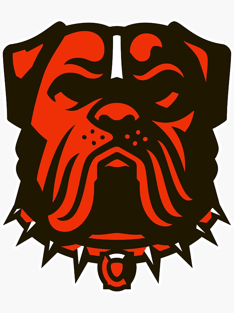 Bull Dog Clipart Cleveland Browns Decal SVG