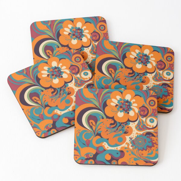 Item preview, Flower Power Colourful Flower Pattern designed and sold by druidwolfart.