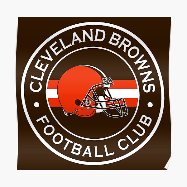 Cleveland BROWNS Football Poster, Cleveland Browns Sports Print, Brown –  McQDesign