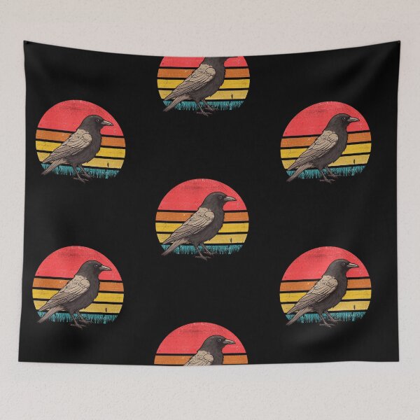 Item preview, Crow Vintage Retro Sunset designed and sold by rafaeltto.