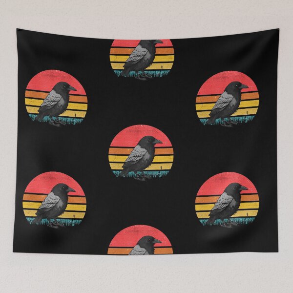 Item preview, Crow Vintage Retro Sunset designed and sold by rafaeltto.