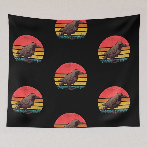 Item preview, Crow Vintage Retro Sunset designed and sold by rafaeltto.