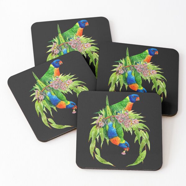 Item preview, Rainbow Lorikeets Native Wreath designed and sold by LisaLeber66.