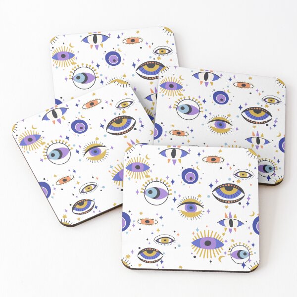 Item preview, Evil Eye Drawings Repeating Pattern designed and sold by Eeltiak.