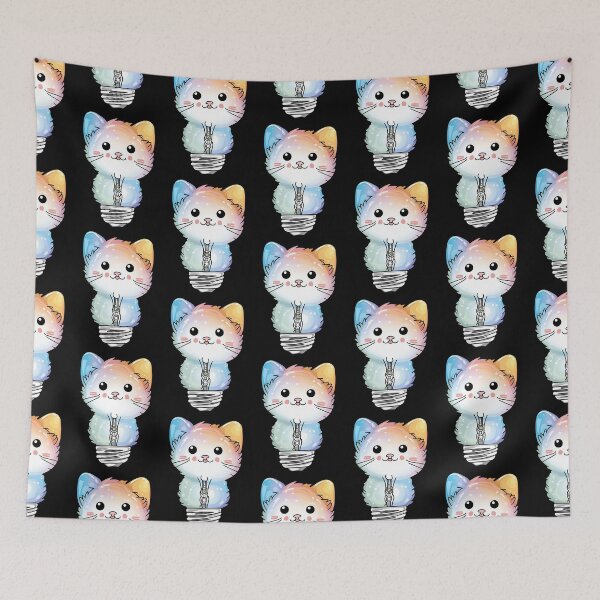 Item preview, Kawaii Cat Light Bulb  designed and sold by PiggyWonka.