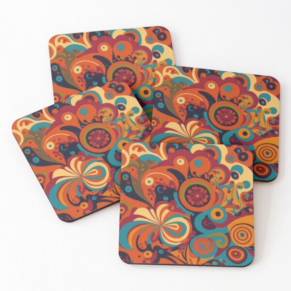 Item preview, Flower Power Colourful Flower Pattern designed and sold by druidwolfart.