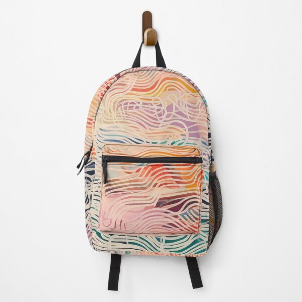 Item preview, Squiggly Lines: Abstract Pastel Rainbow Waves designed and sold by Lovegrass Prints.