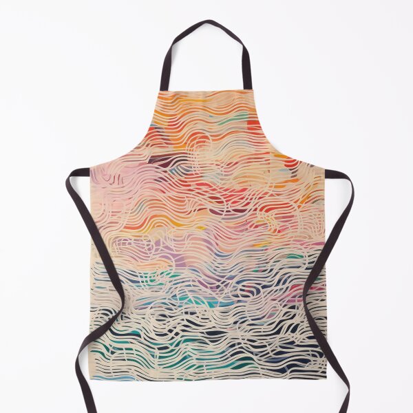 Aperçu de l'œuvre Lignes sinueuses : Vagues arc-en-ciel pastel abstraites créée et vendue par Lovegrass Prints.