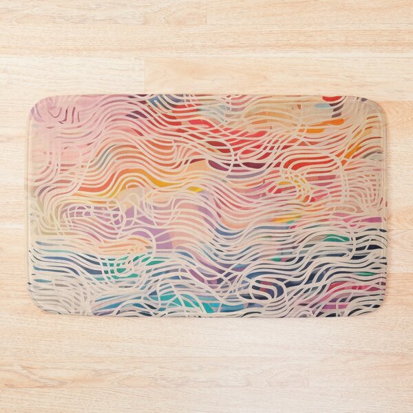 Item preview, Squiggly Lines: Abstract Pastel Rainbow Waves designed and sold by Lovegrass Prints.