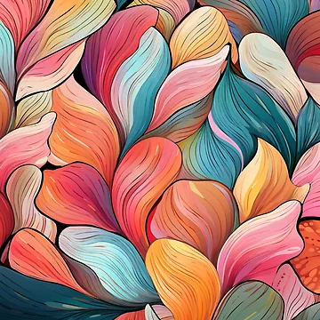 Artwork thumbnail, Colorful Soft Shell Pattern by Myra365Art