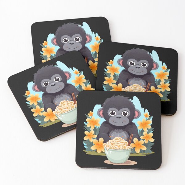 Item preview, Monkey Eating Kimchi Noodles designed and sold by VelvetRoom.