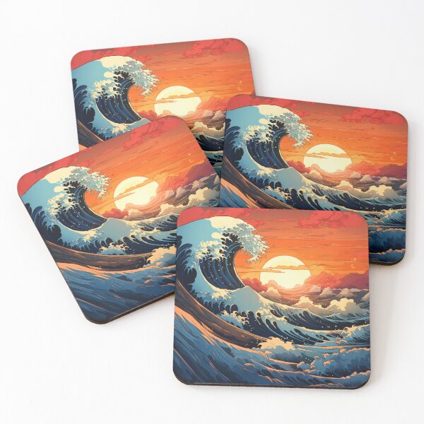 Item preview, Great Wave off Kanagawa Sunset designed and sold by deniz29.