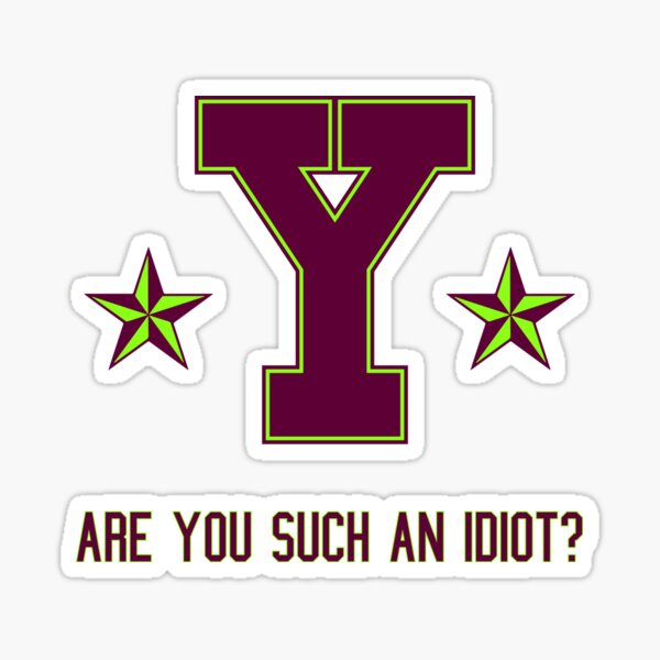 You are an idiot Sticker for Sale by Skillers3