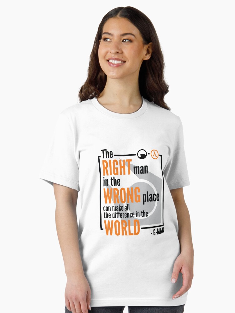Aperçu 2 sur 7. T-shirt essentiel avec l'œuvre Citation de Half Life G-Man créée et vendue par the-flash.